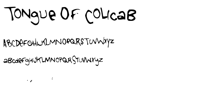 Tongue Of Colicab font